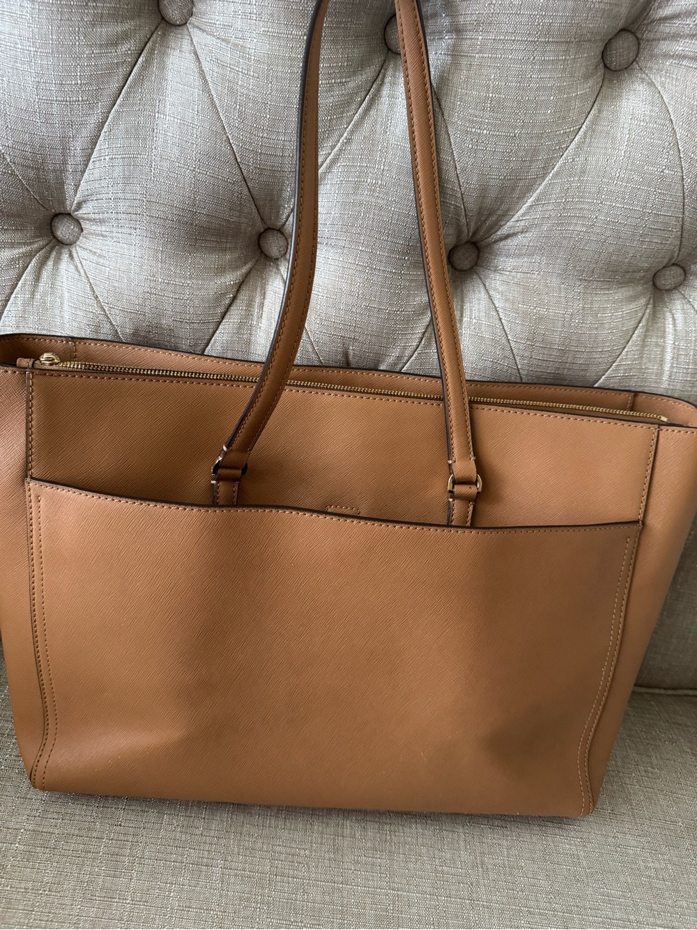 Tory Burch Caramel Tan Leather Tote - Picture 13 of 15
